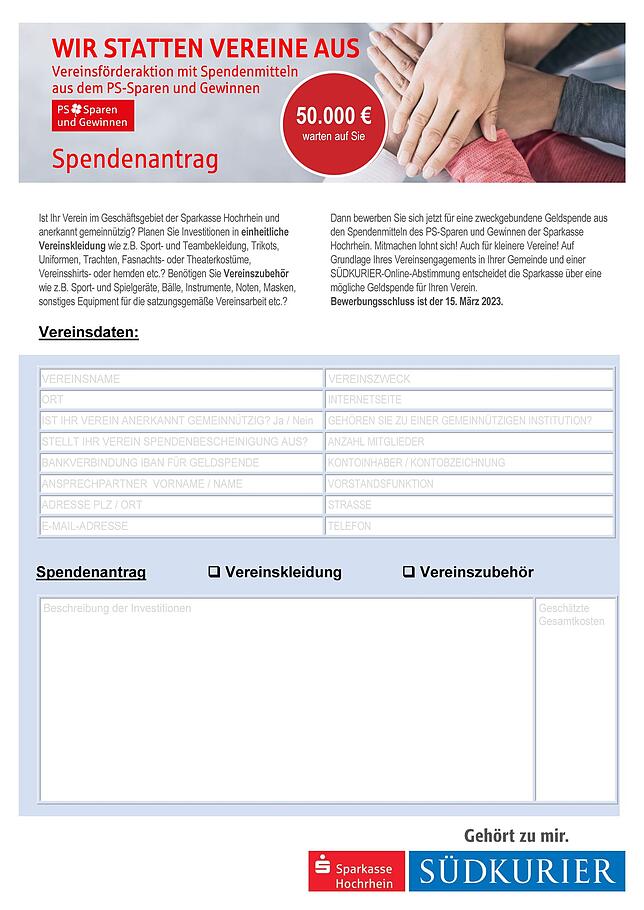 Vereinsförderaktion