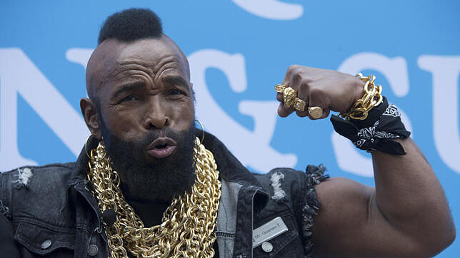 Immer noch gut in Form: Mr. T (bürgerlich: Laurence Tureaud) zeigt seine Muskeln.