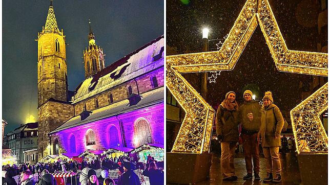 Heimelige Atmosphäre auf dem Villinger Münsterplatz (links), Lichterzauber in Schwenningen: Die Veranstalter setzen auch in diesem Jahr ...
