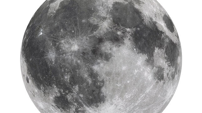 Die Vorderseite des Mondes. Von der Erde aus sehen wir nur sie, nie die Rückseite. Warum? In 27 Tagen umrundet der Mond einmal die Erde. ...