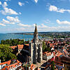 Der Aufstieg auf den Konstanzer Münster bietet eine Aussicht über die ganze Stadt und über den Bodensee.