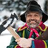 Holger Birkle, Narrenvater, mit Axt und Säge.