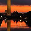 Das US-Kapitol in Washington, aufgenommen bei Sonnenaufgang am Wahltag.