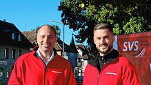 Gregor Gülpen, Geschäftsführer der Stadtwerke Villingen-Schwenningen (links), und Bauleiter Angelo Galasso an der Bertholdstraße (im ...