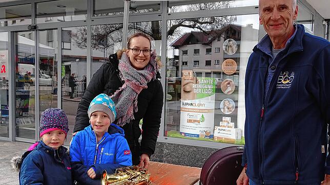Am Stand des Blasorchesters Unterlauchringen konnten kleine und große Interessierte verschiedene Instrumente ausprobieren.