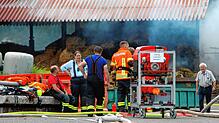Bild : Scheune brennt: Bilder vom Großeinsatz der Feuerwehr in Bernau-Goldbach