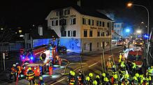 Beim „Schützen“-Brand am 15. Januar 2018 standen zwei Hubschrauber, sechs Ambulanzen sowie 115 Angehörige von Feuerwehren im Einsatz.