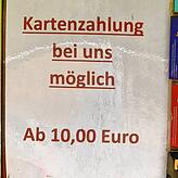 In der Minigolfanlage Waldshut werden Kartenzahlungen ab einem Betrag von 10 Euro akzeptiert.