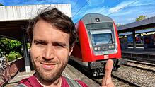Auf die Schiene, fertig, los! SÜDKURIER-Redakteur Cian Hartung hat sich mit dem Zug auf die Reise um den Bodensee gemacht.