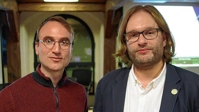 Der Physiker Alexander Leymann (links) und Moderator Christian Raupach vom Bundesamt für Strahlenschutz folgten einer Einladung des ...