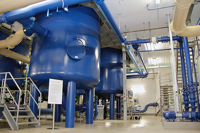 Bild 1: So funktioniert die Wasseraufbereitung im Wasserhochbehälter Hammerhalde