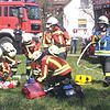Damit die Feuerwehr im Notfall richtig eingreifen kann – im Bild eine Szene der Übung bei der Eröffnung des Gerätehauses in Mahlspüren ...