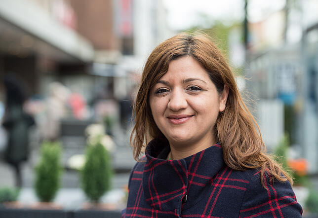 Die Spitzenkandidatin Özlem Alev Demirel von der Partei Die Linke.
