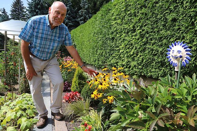 Paul Knisel ist stolz auf seine mehrjährige Rudbeckia &bdquo;Goldsturm&ldquo;. Der Sonnenhut ist besonders reichblühend und verzaubert ...