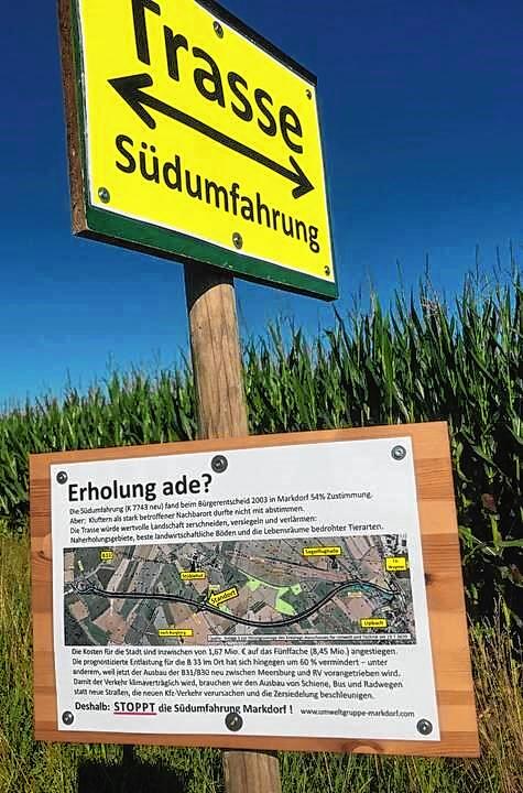 So sah die Info-Tafel vorher aus. Die Initiative hat zwischen Lipbach und Markdorf-Süd 16 solcher Tafeln aufgestellt.