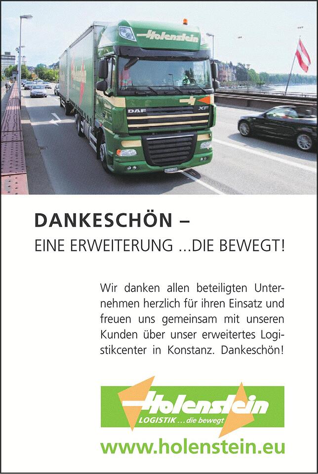 Bild 1: Erweiterung Betriebsgebäude Spedition Holenstein Konstanz: Investition in den Standort Konstanz