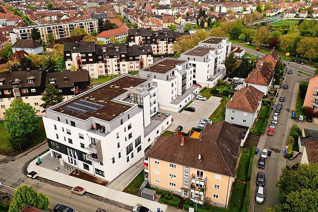 Die Karl-Schneider-Straße ist fertig. Hier sind 71 neue Mietwohnungen entstanden.