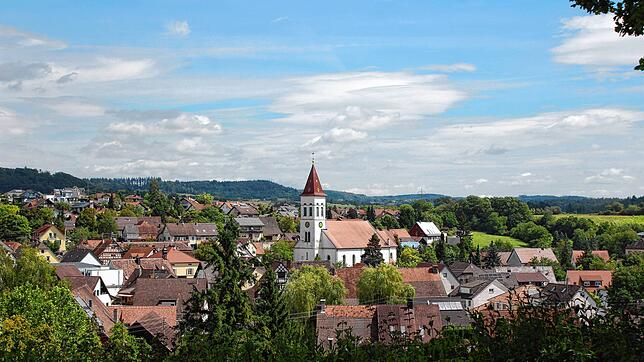 Blick über den Ortskern von Eigeltingen