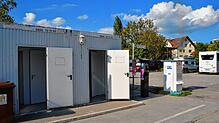 Der Toilettencontainer auf dem Wohnmobilstellplatz Ergeten in Meersburg ist in die Jahre gekommen. Er soll durch einen neuen Container ...