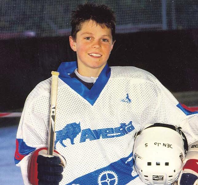 Stolzer Nachwuchsspieler: Dennis Seidenberg als 12-Jähriger im Trikot des SERC. Bild: privat