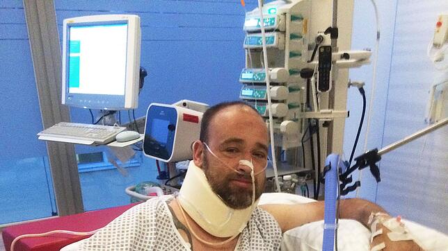Marcus Samsa im Konstanzer Klinikum, wo seine schweren Verletzungen zunächst behandelt wurden. Inzwischen ist er in einer Spezialklinik.