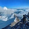 Beim Aufstieg auf das Finesteraarhorn, hier kurz vor dem Gipfel, sind die Bergsteiger zwei Tage in Höhen von drei- und viertausend ...