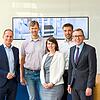 Die Geschäftsleitung der Rena Technologies mit Peter Schneidewind, Jürgen Ningelgen und Markus Hummel tauschen sich mit Bürgermeisterin ...