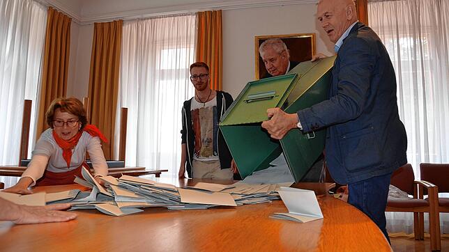 Zuletzt geleert für eine Europawahl wurde die Wahlurne im St. Blasier Rathaus im Mai 2019. Bild: Sebastian Barthmes
