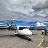 Mit diesem Flugzeug will Flyv ab Mai 2025 auf Bestellung fliegen. Kunden in spe aus der heimischen Wirtschaft konnten am Flughafen ...