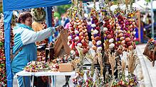 Die Qual der Wahl: Kunstvoll geflochtene Büllezöpfe beim Büllefest in Weiler.