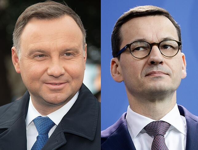 Präsident Andrzej Duda (l.) und Premierminister Mateusz Morawiecki (r.)