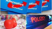 In Hechingen störten 18 als Clowns verkleidete Personen einen Infostand der AfD.