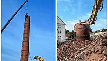 Bild : Wehra-Areal in Wehr: So verschwindet der Schornstein