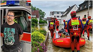 Florian Daniels (links) ist seit 2021 Vorsitzender des DLRG-Bezirks Bodenseekreis. Die ehrenamtlichen Wasserretter rücken im Jahr zu ...