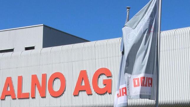 Alno-Schriftzug vor der Konzernzentrale in Pfullendorf.