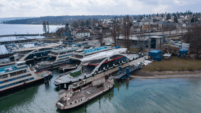 Seit Juni 2020 liegt die neue Bodenseefähre im Staader Hafen.