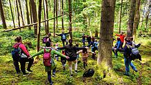 Walderlebnis im Heilklima: Mit Bewegungs- und Achtsamkeitsübungen erlebten die Kinder beim Ferienprogramm die Natur mit allen Sinnen. ...