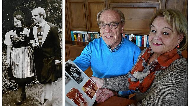 Sie schwelgen in Erinnerung: Hubert Baumgartner und seine Schwester Rita Maximilian gehören seit 70 und 60 Jahren der Klettgauer ...
