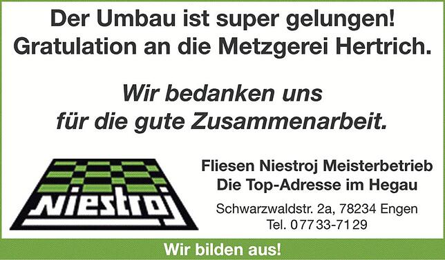 Bild 2: Umbau Metzgerei Hertrich in Singen, Scheffelstraße: Mit neuem Angebot wird eine Lücke geschlossen
