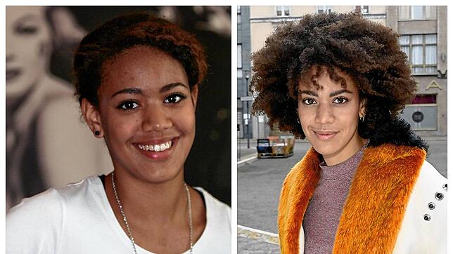 Pauline Afaja 2010 (links) und heute: Sie hat sich kaum verändert. Aber aus der 19-jährigen Topmodel-Kandidatin aus Friedrichshafen ist ...