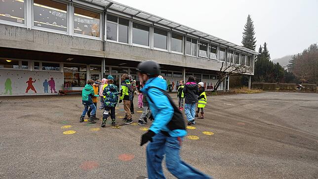 Noch sieht der Schulhof der Grundschule in der Waldsiedlung recht trist aus. Das soll sich ändern. Dafür haben Eltern Geld gesammelt, ...