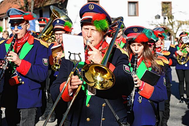 Ohne den Musikverein Unterkirnach geht beim örtlichen Umzug 2023 nichts.