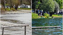 Ungewöhnlich: Während im Frühjahr am Bodensee Niedrigwasser herrschte, ist der See im August, dank des vielen Regens im Juli, wieder gut ...