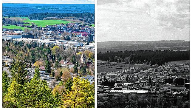 Die Bilder aus dem Jahr 1972 und 2023 zeigen eindrucksvoll, wie stark sich Villingen verändert hat.