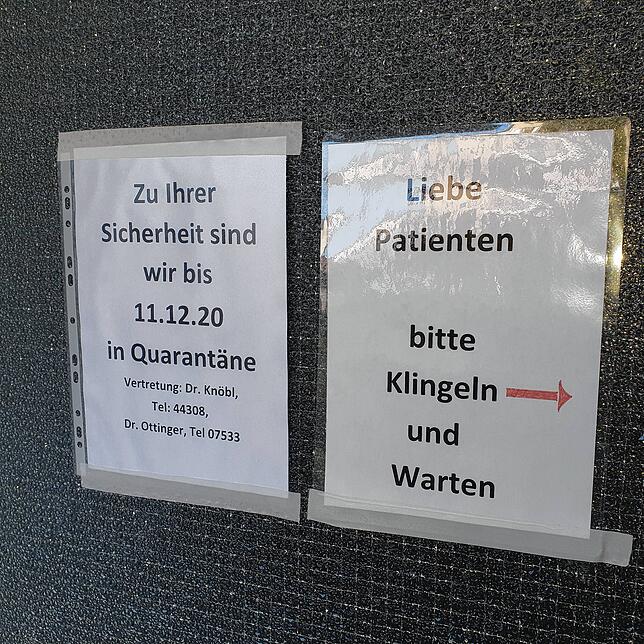 Derzeit bringt klingeln und warten nichts &ndash; die Praxis von Ines Ahlhelm in Litzelstetten ist vorübergehend verwaist.