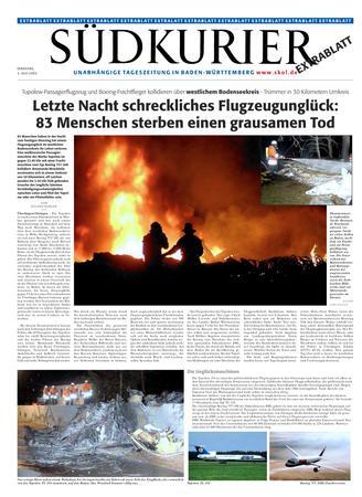 Extrablatt zum Flugzeugunglück