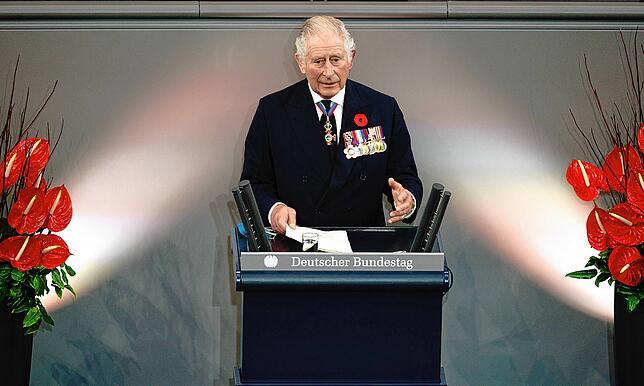 Schon im November 2020 hielt Charles III. eine Rede im Deutschen Bundestag.