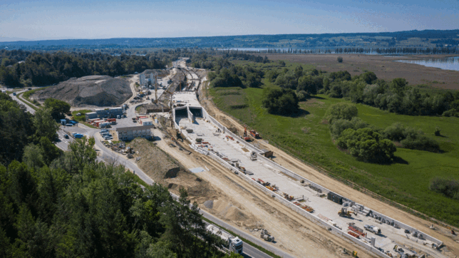 Eindrücke von der Tunnelbaustelle an der Reichenau Waldsiedlung. 64 Millionen Euro kostet das Projekt laut Schätzung.