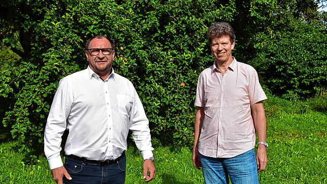 Klaus Hoher (links) und Kai Sallie bilden die FDP-Gruppe im Salemer Gemeinderat. Sie sehen die Gemeinde im Bereich der Infrastruktur auf ...