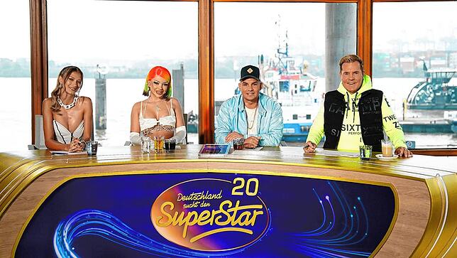 Die Jury mit (v.l.) Leony, Katja Krasavice, Pietro Lombardi und Dieter Bohlen.